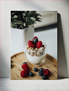 Πίνακας, Yogurt with Berries Γιαούρτι με μούρα
