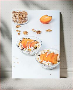 Πίνακας, Yogurt with Fresh Apricots and Nuts Γιαούρτι με φρέσκα βερίκοκα και ξηρούς καρπούς