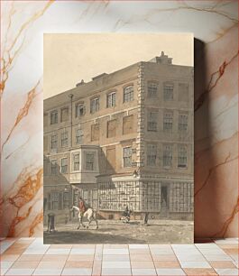 Πίνακας, York House, the corner of Villiers Street and the Strand, with Richardson's Ancient and Modern Print Warehouse in the Foreground