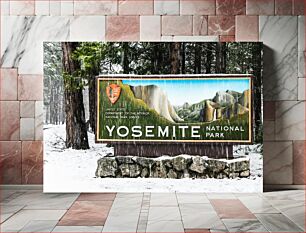 Πίνακας, Yosemite National Park Sign in Winter Εθνικό πάρκο Yosemite Είσοδος Χειμώνας