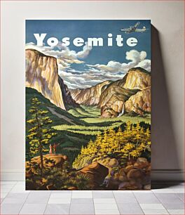 Πίνακας, Yosemite. United Air Lines (1945) nature poster