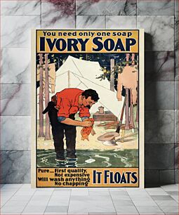 Πίνακας, "You Need Only One Soap—Ivory Soap", 1898 advertisement for Ivory Soap, by the Strobridge Lith