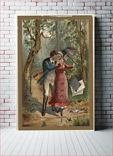 Πίνακας, Young couple in the woods
