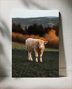 Πίνακας, Young Cow in a Field Νεαρή αγελάδα σε ένα χωράφι