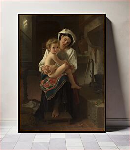 Πίνακας, Young Mother Gazing at Her Child by William Bouguereau
