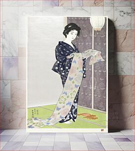 Πίνακας, Young woman in a summer kimono Natsu yosoi no musume (1920) by Goyō Hashiguchi