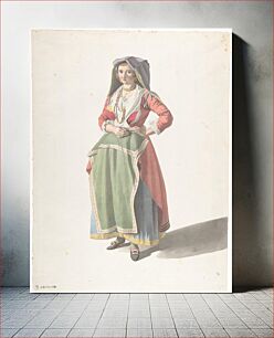 Πίνακας, Young Woman Standing in Traditional Neapolitan Dress by Giovanni Battista ("Titta") Lusieri