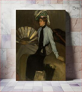 Πίνακας, Young Woman With Fan by Alfred Henry Maurer