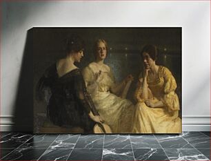 Πίνακας, Young women. From left: Karen Bramsen;the artist's wife Esther, née Lange;Johanne Munch-Petersen by Julius Paulsen