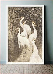 Πίνακας, Zes kraanvogels aan de waterkant (1878–1910) by Theo van Hoytema