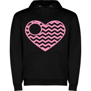 Pink Adobe Heart Design Φούτερ με κουκούλα