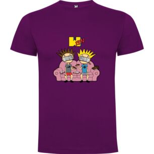 Pink Couch Cartoon Couple Tshirt