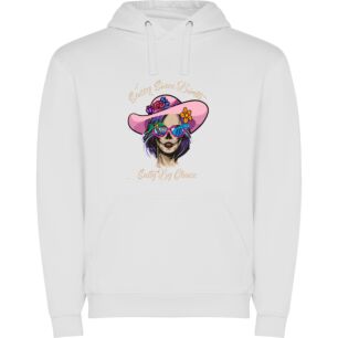 Pink Hat Seductress Φούτερ με κουκούλα σε χρώμα Λευκό 11-12 ετών