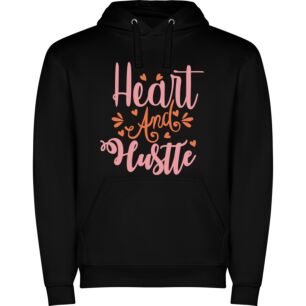 Pink Heart Hustlers: Clean Design Φούτερ με κουκούλα σε χρώμα Μαύρο XLarge