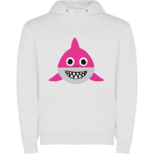 Pink Iconic Smiling Shark Φούτερ με κουκούλα