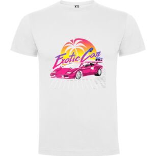 Pink Outrun Cruiser Tshirt σε χρώμα Λευκό Large