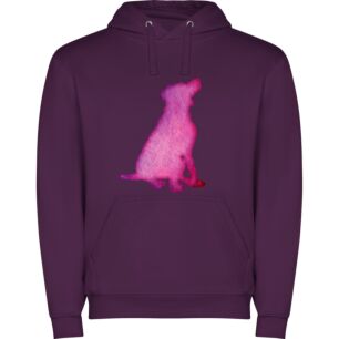 Pink Pooch: Artistic Silhouette Φούτερ με κουκούλα