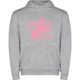 Pink Sparkle Horse Silhouette Φούτερ με κουκούλα