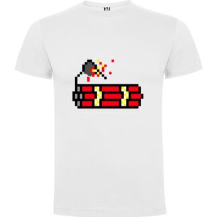 Pixel Blast: Retro Explosion Tshirt σε χρώμα Λευκό Large