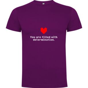 Pixel Determination Heart Tshirt