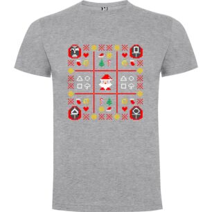 Pixelated Santa Stitch Tshirt