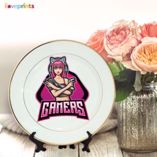 Πιατέλα Pink Girl Gamer