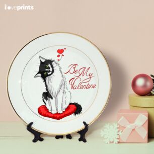 Πιατέλα Be My Valentine Cat