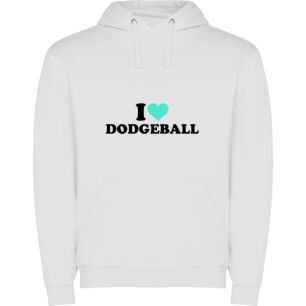 Playful Dodgeball Delight Φούτερ με κουκούλα σε χρώμα Λευκό 5-6 ετών