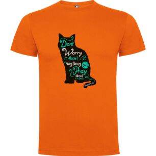 Prayful Feline Design Tshirt