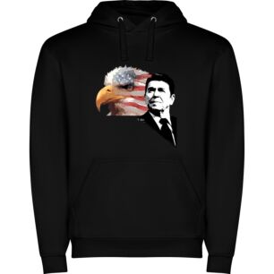 Presidential Patriotism: Reagan & Eagle Φούτερ με κουκούλα
