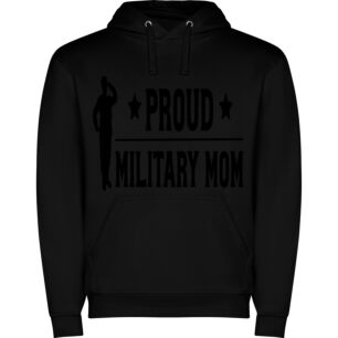 Proud Military Mom Portrait Φούτερ με κουκούλα