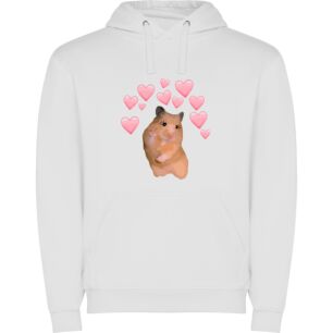 Pudgy Love: The Hamster Φούτερ με κουκούλα σε χρώμα Λευκό 11-12 ετών