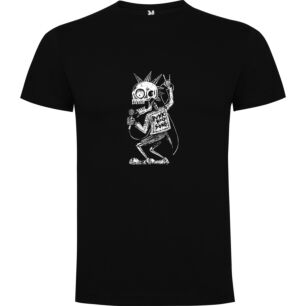 Punk Requiem: Illustrated Skull Tshirt
