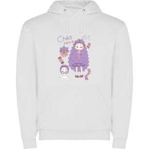 Purp Outfit Chibi Fun Φούτερ με κουκούλα σε χρώμα Λευκό 5-6 ετών