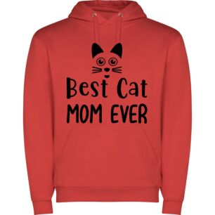 Purrfect Cat Mom Design Φούτερ με κουκούλα