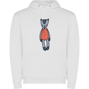 Purrfectly Elegant Feline Φούτερ με κουκούλα σε χρώμα Λευκό XXXLarge(3XL)