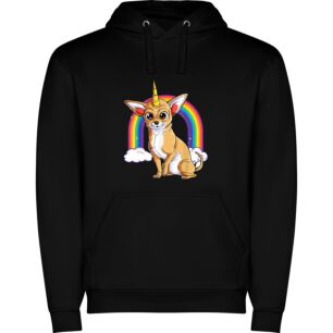 Rainbow Horned Pup Φούτερ με κουκούλα