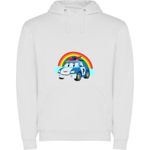 Rainbow Ride: Policeman Edition Φούτερ με κουκούλα σε χρώμα Λευκό 3-4 ετών