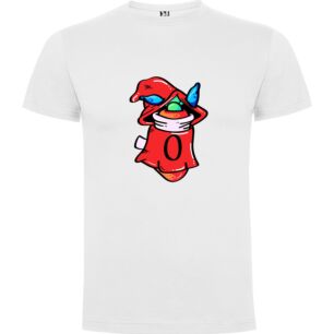 Red-Hooded Cartoon Wizard Tshirt