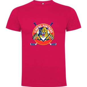 Red Panther Hockey Icon Tshirt