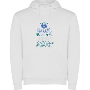 Regal Love: Digital Queen Φούτερ με κουκούλα σε χρώμα Λευκό XXXLarge(3XL)