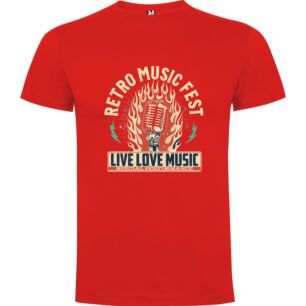 Retro Flame Mic Jam Tshirt