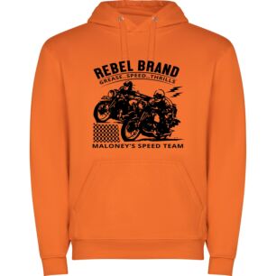 Retro Rebel Ride: Illustrated Φούτερ με κουκούλα