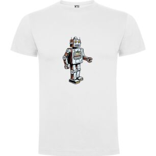 Retro Robot Sketches Tshirt σε χρώμα Λευκό 3-4 ετών