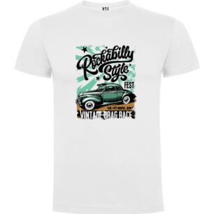 Retro Rockabilly Vibes Tshirt σε χρώμα Λευκό XXXLarge(3XL)