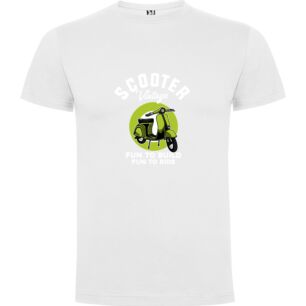 Retro Scooter Fun Ride Tshirt σε χρώμα Λευκό XLarge