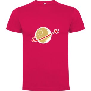 Retro Space Odyssey Tshirt σε χρώμα Φούξια 3-4 ετών