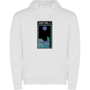 Retro Tetris Meltdown Φούτερ με κουκούλα σε χρώμα Λευκό 9-10 ετών