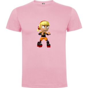 Roller Skating Anime Warrior Tshirt σε χρώμα Ροζ 3-4 ετών