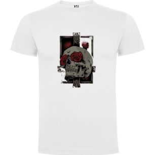 Rose-Adorned Sacred Skull Tshirt σε χρώμα Λευκό Large